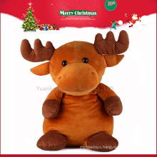 2016 custom cheap stuffed moose animal plush toys for Christmas